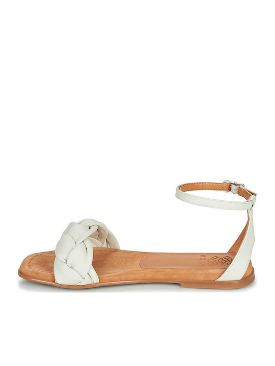 Celanda Flache Damen Sandalen Weiß