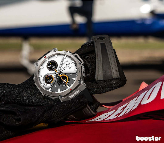 Booster Smartwatch Military M2 52mm cu Pedometru (Titaniu Spațial)