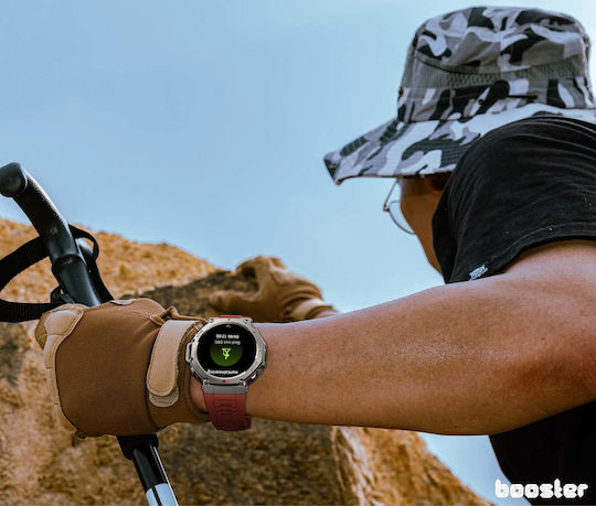 Booster Smartwatch Military M2 52mm cu Pedometru (Titaniu Spațial)