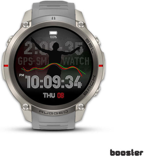 Booster Military M4 52mm Smartwatch with Heart Rate Monitor (Titanium Gold)