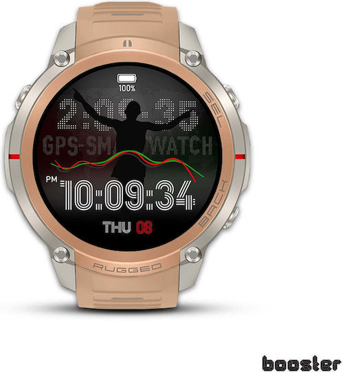 Booster Military M4 52mm Smartwatch with Heart Rate Monitor (Titanium Gold)