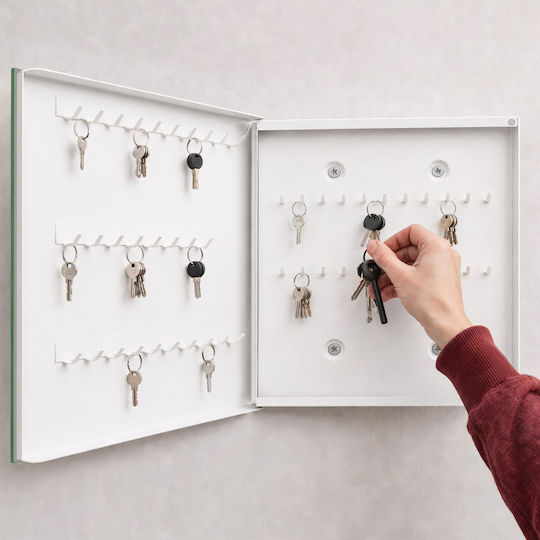 Tulup Metallic Wall Key Hook 50 Hooks 30x30x5cm
