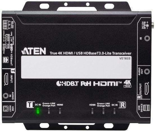 Удължител за Видео Aten 4k Hdmi Usb Hdbaset "ve1833-at-g" Зелен Запечатващ 0,8 Лефта