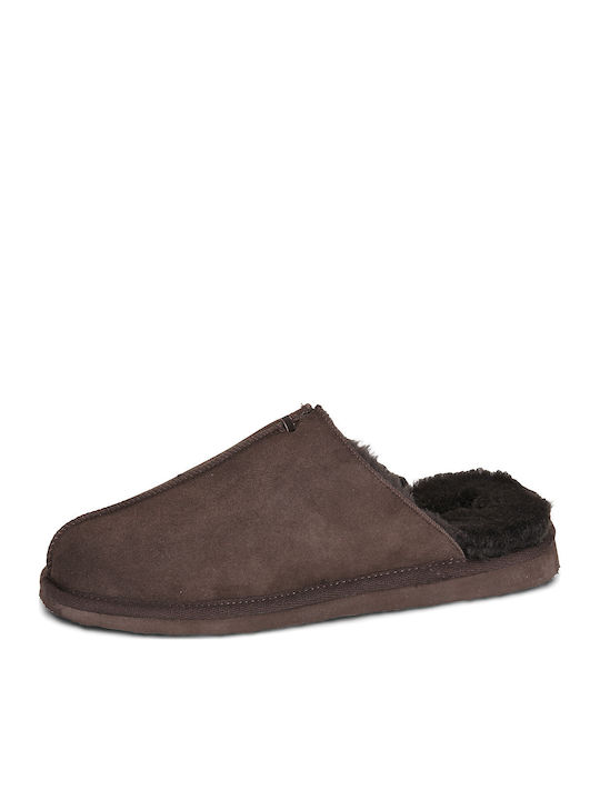 Winter Men's Brown Slippers