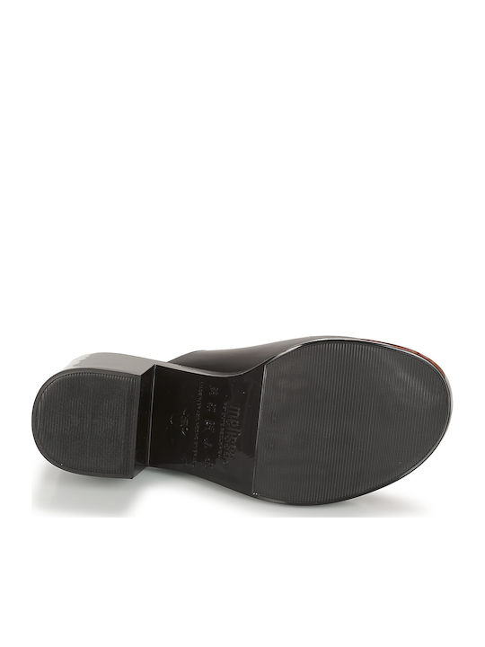 Damen Pantoletten mit Absatz in Schwarz Farbe