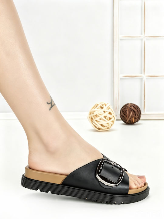 Women's Black Flat Sandals