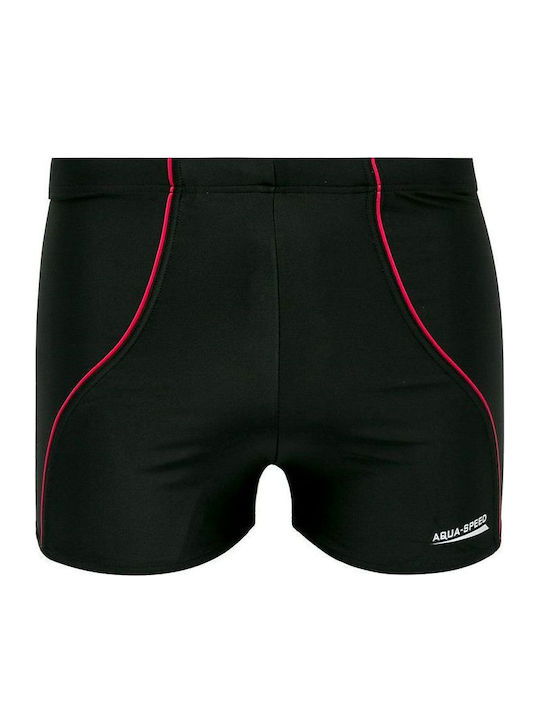 Costum De Baie Bărbați Pantaloni Scurți Negru/Roșu