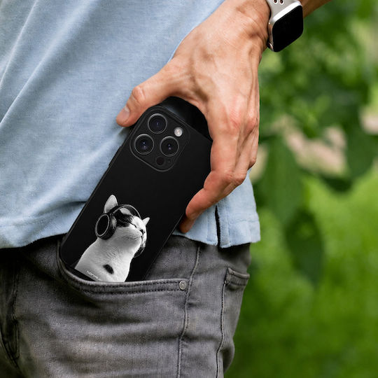 Калъф Sonique Men's Edition Motorla Moto G73 5g Audio Kitten Бял