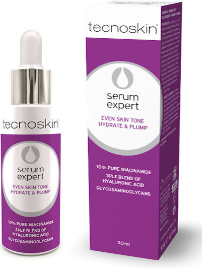 Tecnoskin Expert Even Skin Tone Hydrate & Pump Moisturizing Serum Face with Niacinamide for Dark Spots 30ml