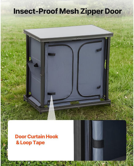 Vevor Aluminum Wardrobe for Camping Foldable 84x51x80cm