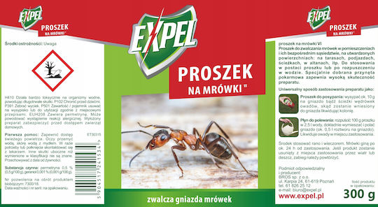 Expel Ant Σκόνη για Μυρμήγκια 300gr