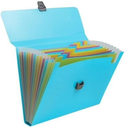 Accordion Folder-File Holder Exacompta A4 13 Positions Button Cyan 55299e