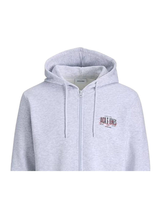 Jack & Jones Hooded Cardigan White Melange