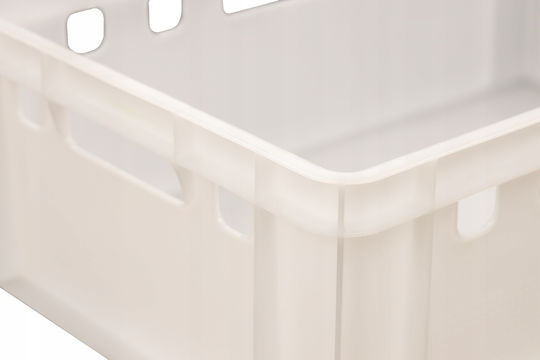 Box E2 Καλάθι Αποθήκευσης Πλαστικό με Καπάκι Λευκό 60x40x20cm