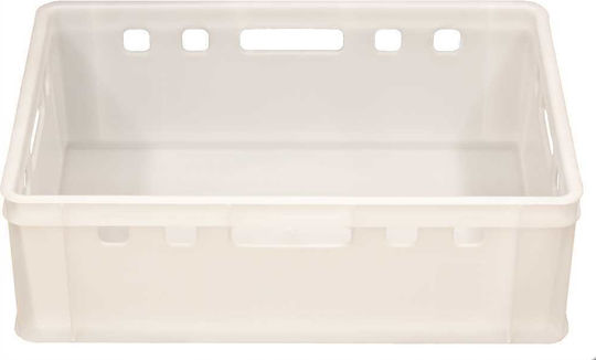 Box E2 Καλάθι Αποθήκευσης Πλαστικό με Καπάκι Λευκό 60x40x20cm