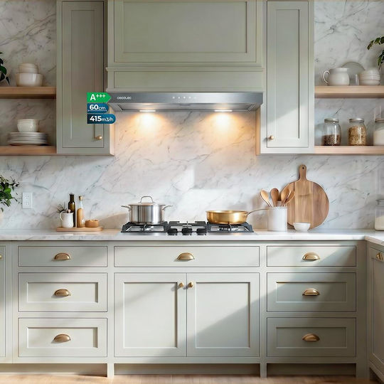 Cecotec Bolero Flux TLT 604000 Прибиращ се Кухненски аспиратор 60cm Inox
