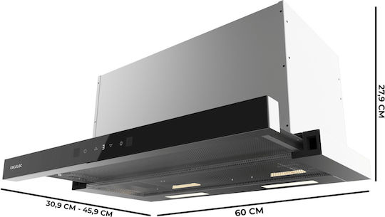 Cecotec Bolero Flux TLT 605501 Συρόμενος Απορροφητήρας 60cm Μαύρος