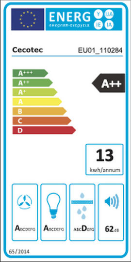 Cecotec Bolero Flux TLT 605501 Συρόμενος Απορροφητήρας 60cm Μαύρος