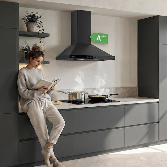 Cecotec Bolero Flux PT 604400 Chimney Hood 60cm Black