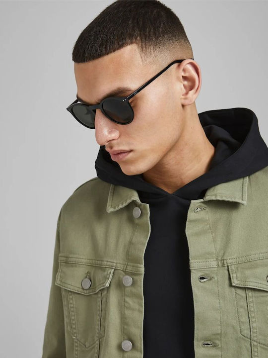 Jack & Jones Unisex Γυαλιά Ηλίου με Μαύρο Σκελετό και Μαύρο Φακό