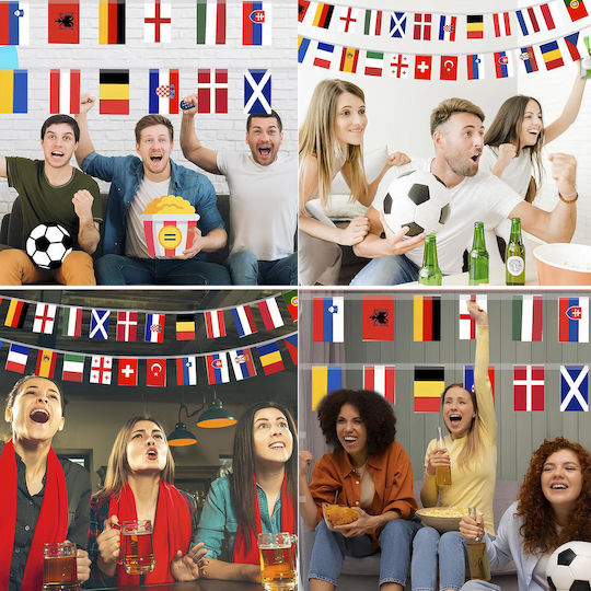 Ghirlandă Decorativă 8 M Steaguri Ale Lumii Din Țesătură Petrecere Evenimente