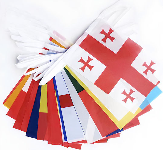 Ghirlandă Decorativă 8 M Steaguri Ale Lumii Din Țesătură Petrecere Evenimente