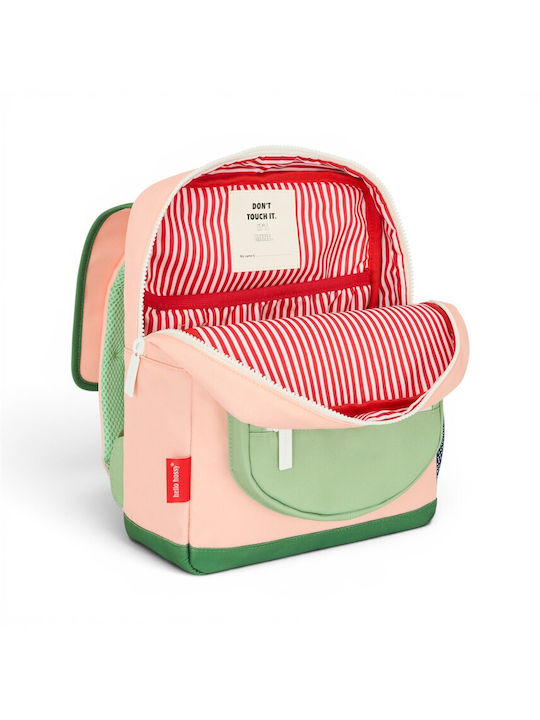 Hello Hossy Mini Smoothie School Backpack for Elementary with Water Bottle Holder Green