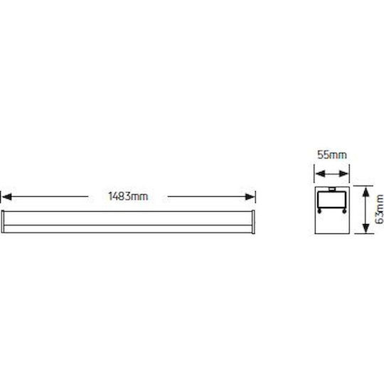 LED line LED Iluminare Liniară Plafon 50W Alb Cald
