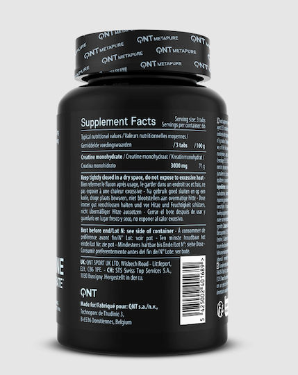 QNT Creatine Monohydrate 3000mg 200 tabs