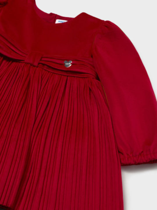 Mädchenkleid Samt Rote