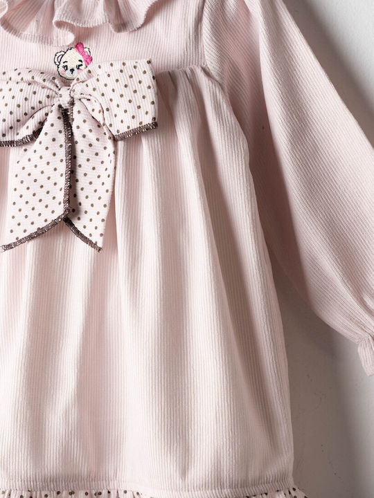 Mädchenkleid Langärmelig Zartrosa