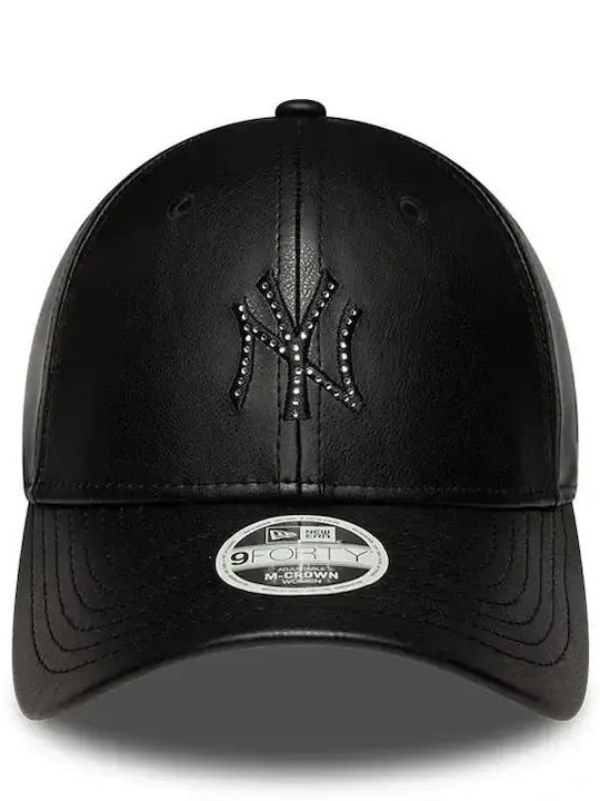 New Era Yankees Damen Mlb Diamante Pu 9forty M-Krone Verstellbare Kappe Polyester Schwarz 60915811