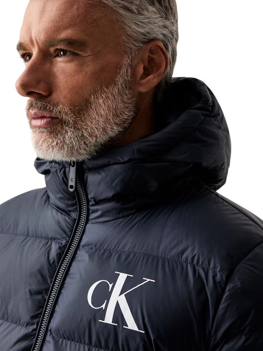 Nylon Jacket Puffer Waterproof and Windproof Blue
