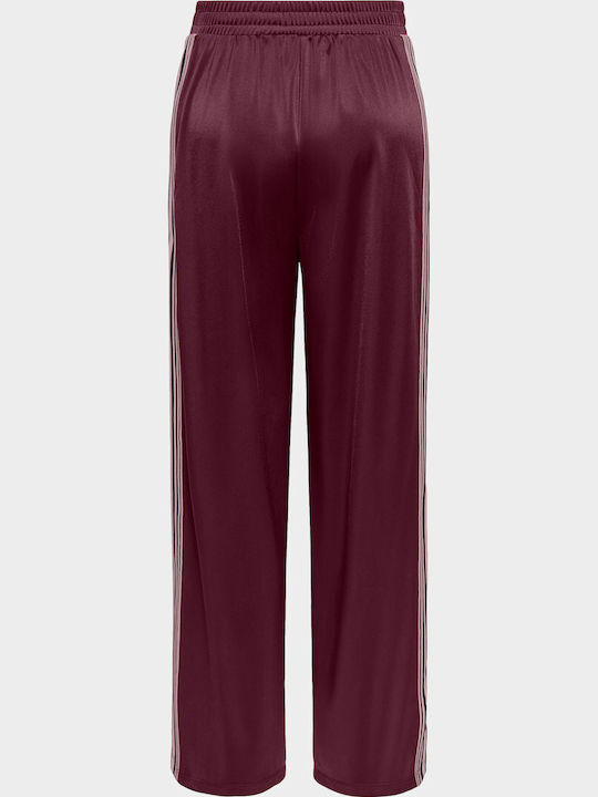 Wide Leg Sweatpants Bordeaux