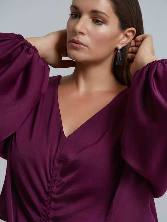 Bluza Damă Satin Violet