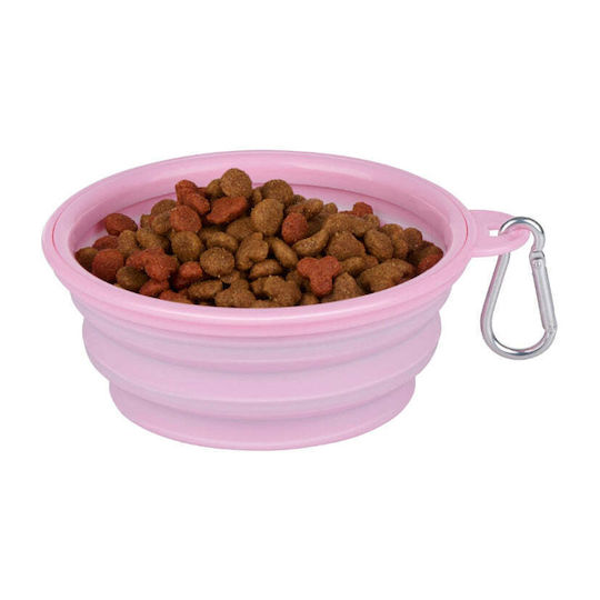 Pet Treatment Метална Купа за Храна и Вода 350ml в Розов Цвят
