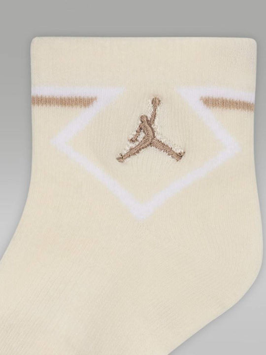Nike Παιδικά Σοσόνια Jordan Diamond Coconut Milk 3 Ζευγάρια