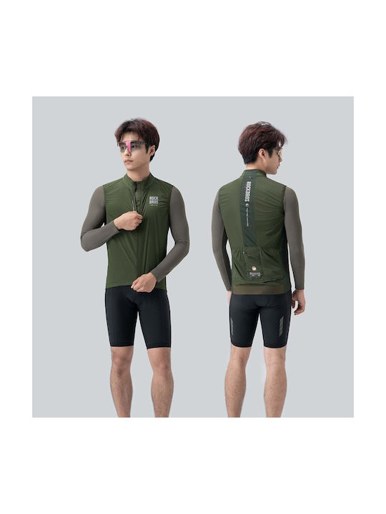 Rockbros Herren Fahrrad-Windbreaker-Jacken Ärmellos Grüne