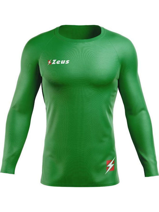 Zeus Fisiko Мъжка Термоизолационна Риза с Дълъг Ръкав Compression Зелена