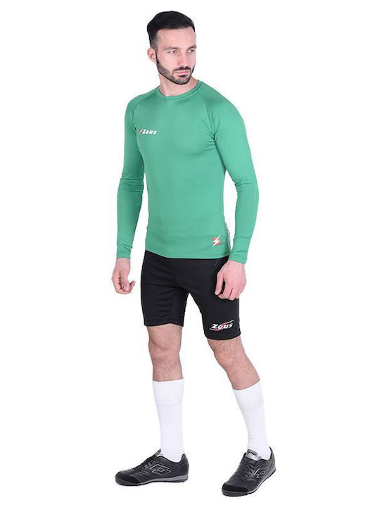Zeus Fisiko Мъжка Термоизолационна Риза с Дълъг Ръкав Compression Зелена