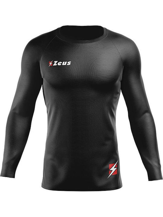 Zeus Maglia Fisiko Мъжка Термоизолационна Риза с Дълъг Ръкав Compression Черна