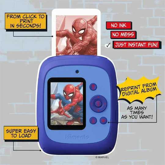Marvel Spider-Man Kids Camera 48MP Full HD (1080p) with Thermal Printing Multicolour