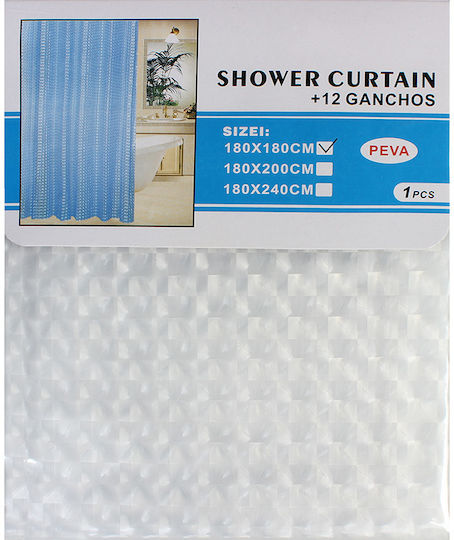 Keskor Shower Curtain 180x200cm Transparent