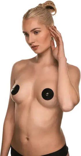 Guilty Pleasure Nipple Covers with Ring BDSM Accessories Black 2 Pieces