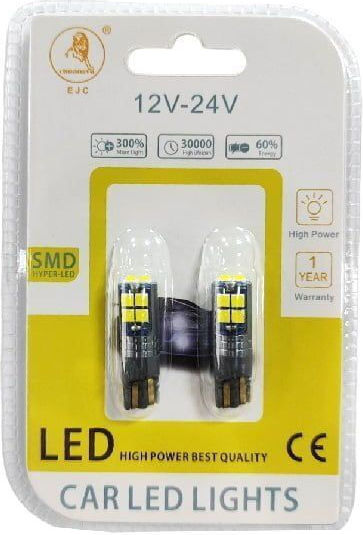 EJC Car Lamps T10 LED 12V 2pcs