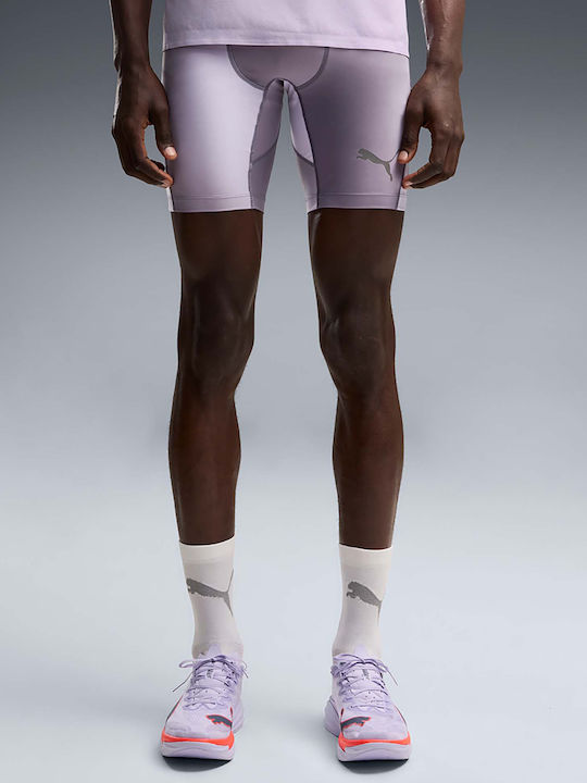 PUMA Ανδρικό Αθλητικό Κολάν Compression Κοντό Μωβ PUMA Ανδρικό Αθλητικό Κολάν Compression Κοντό Μωβ