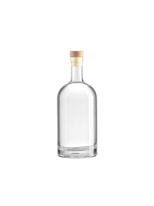 Yuk Glas Wasserflasche mit Kork Transparent 200ml