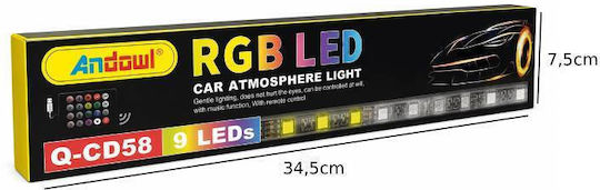 Andowl Car LED Strip 12V RGB