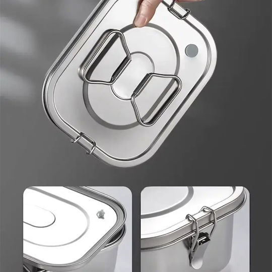 Pandaboo Lunch Box Silver 2lt Pandaboo Lunch Box Silver 2lt