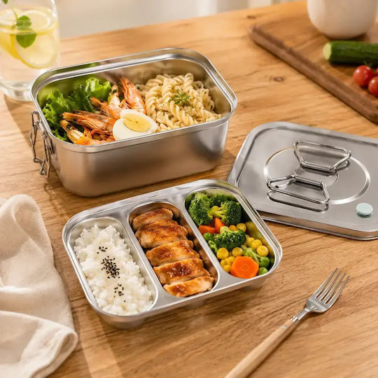 Pandaboo Inox Mittagsboxen Silber 2lt